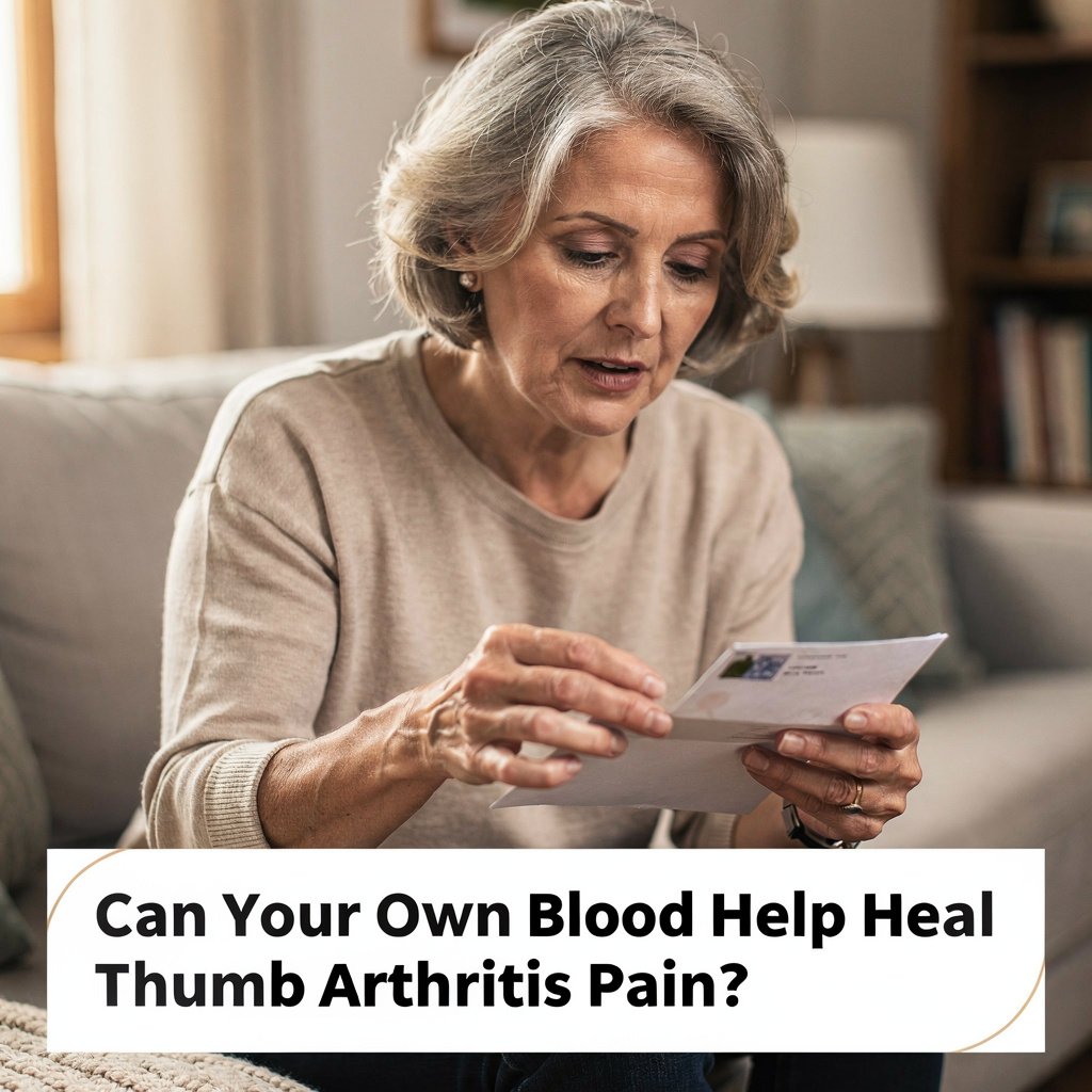 can your own blood help heal thumb arthritis pain